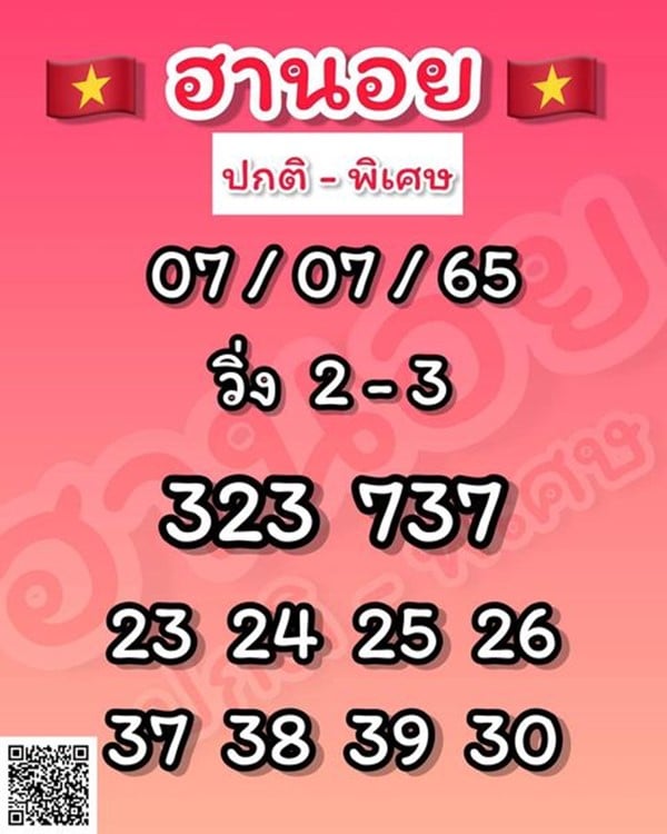 เลขเด็ดหวยฮานอย แนวทางหวยฮานอยวันนี้ 07 กค 65