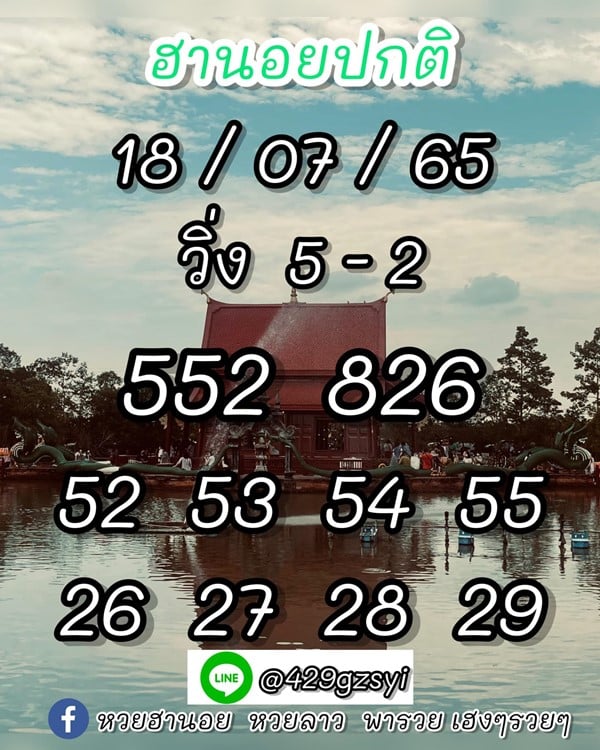 เลขเด็ดหวยฮานอย แนวทางหวยฮานอยวันนี้ 18 กค 65