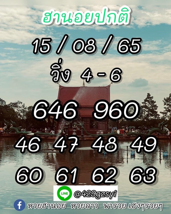เลขเด็ดหวยฮานอย แนวทางหวยฮานอยวันนี้ 15 สค 65