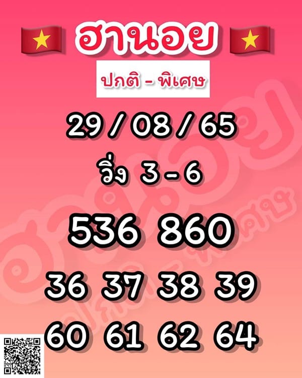 เลขเด็ดหวยฮานอย แนวทางหวยฮานอยวันนี้ 24 สค 65