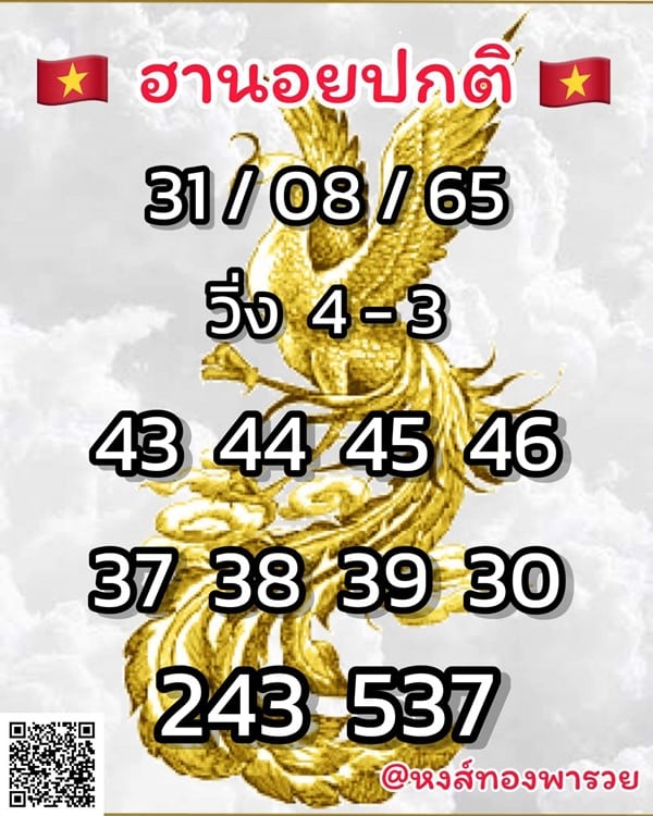 เลขเด็ดหวยฮานอย แนวทางหวยฮานอยวันนี้ 24 สค 65