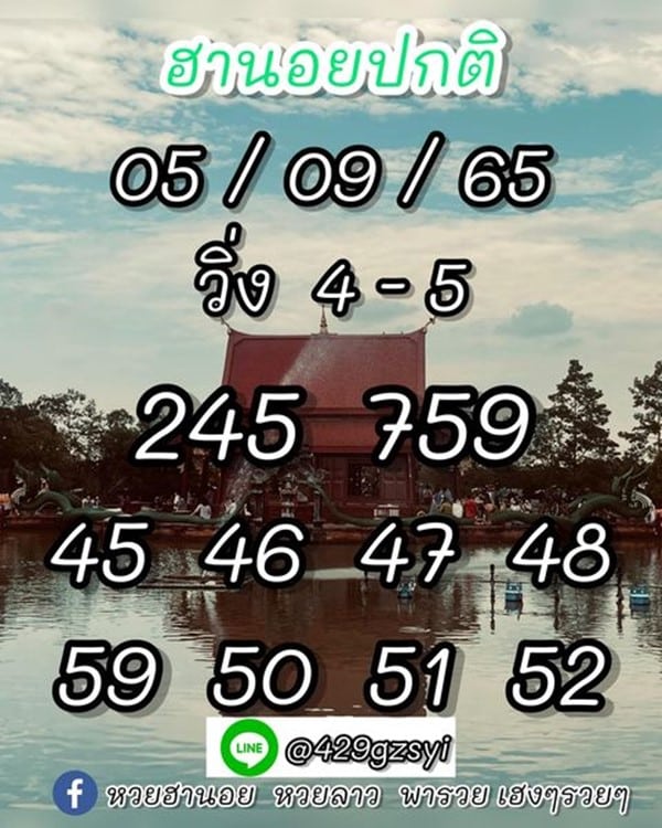 เลขเด็ดหวยฮานอย แนวทางหวยฮานอยวันนี้ 05 กย 65