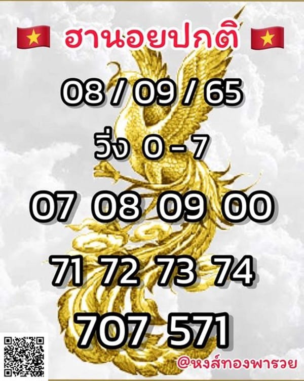 เลขเด็ดหวยฮานอย แนวทางหวยฮานอยวันนี้ 08 กย 65