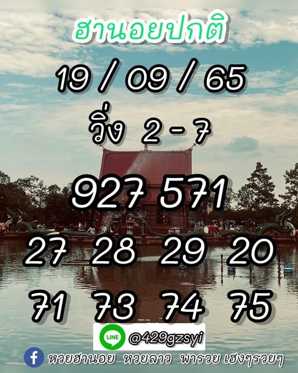 เลขเด็ดหวยฮานอย แนวทางหวยฮานอยวันนี้ 19 กย 65
