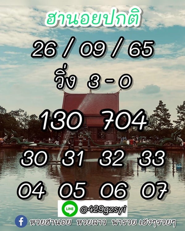เลขเด็ดหวยฮานอย แนวทางหวยฮานอยวันนี้ 26 กย 65