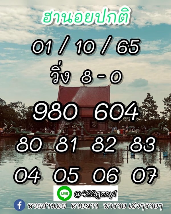 เลขเด็ดหวยฮานอย แนวทางหวยฮานอยวันนี้ 01 ตค 65