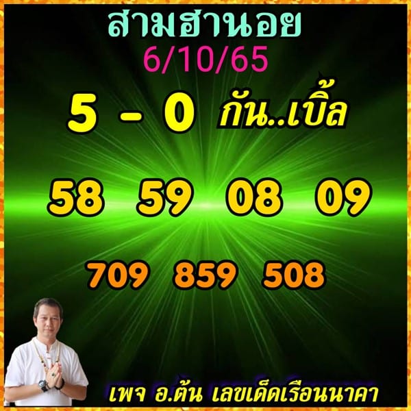 เลขเด็ดหวยฮานอย แนวทางหวยฮานอยวันนี้ 06 ตค 65