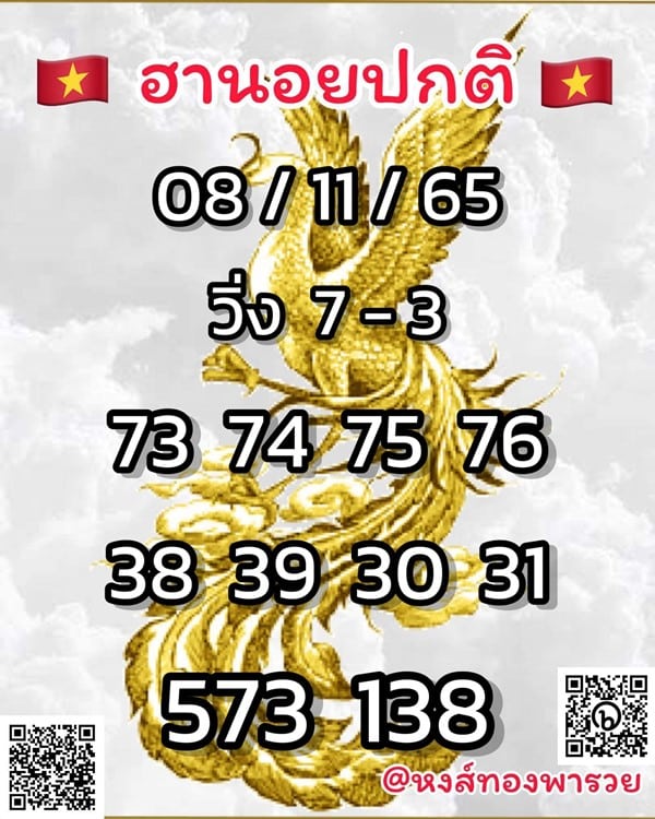 เลขเด็ดหวยฮานอย แนวทางหวยฮานอยวันนี้ 08 พย 65