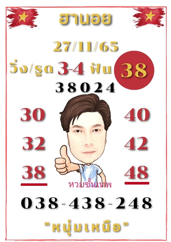เลขเด็ดหวยฮานอย แนวทางหวยฮานอยวันนี้ 27 พย 65