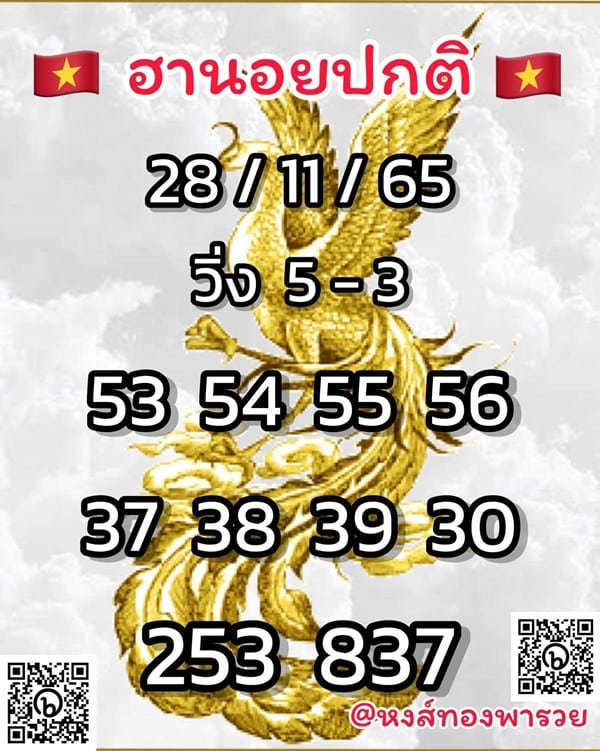 เลขเด็ดหวยฮานอย แนวทางหวยฮานอยวันนี้ 28 พย 65