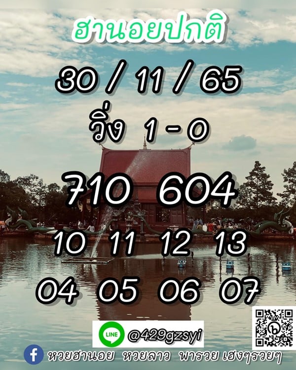 เลขเด็ดหวยฮานอย แนวทางหวยฮานอยวันนี้ 30 พย 65