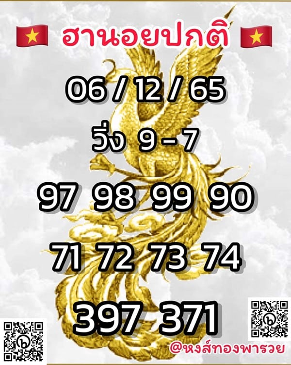 เลขเด็ดหวยฮานอย แนวทางหวยฮานอยวันนี้ 06 ธค 65