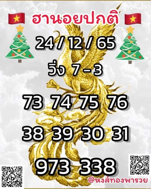 เลขเด็ดหวยฮานอย แนวทางหวยฮานอยวันนี้ 24 ธค 65