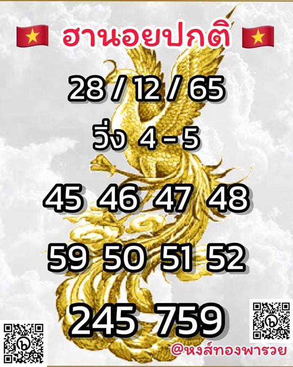 เลขเด็ดหวยฮานอย แนวทางหวยฮานอยวันนี้ 28 ธค 65