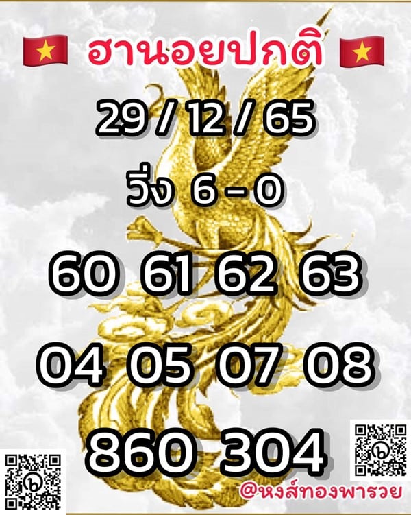 เลขเด็ดหวยฮานอย แนวทางหวยฮานอยวันนี้ 29 ธค 65