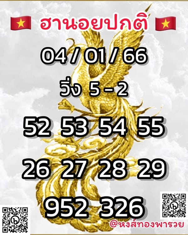 เลขเด็ดหวยฮานอย แนวทางหวยฮานอยวันนี้ 04 มค 66