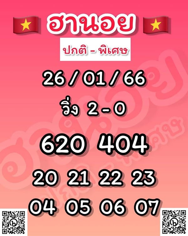 เลขเด็ดหวยฮานอย แนวทางหวยฮานอยวันนี้ 26 มค 66