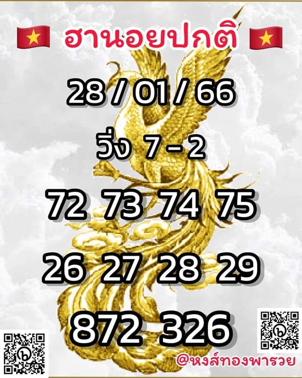 เลขเด็ดหวยฮานอย แนวทางหวยฮานอยวันนี้ 28 มค 66