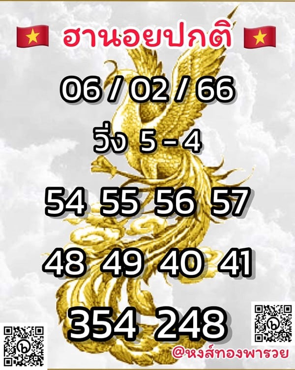 เลขเด็ดหวยฮานอย แนวทางหวยฮานอยวันนี้ 06 กพ 66