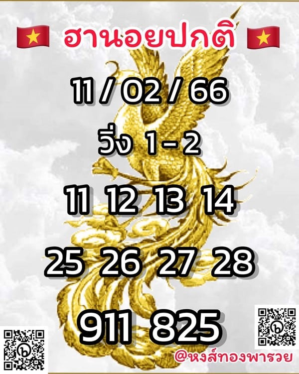 เลขเด็ดหวยฮานอย แนวทางหวยฮานอยวันนี้ 11 กพ 66