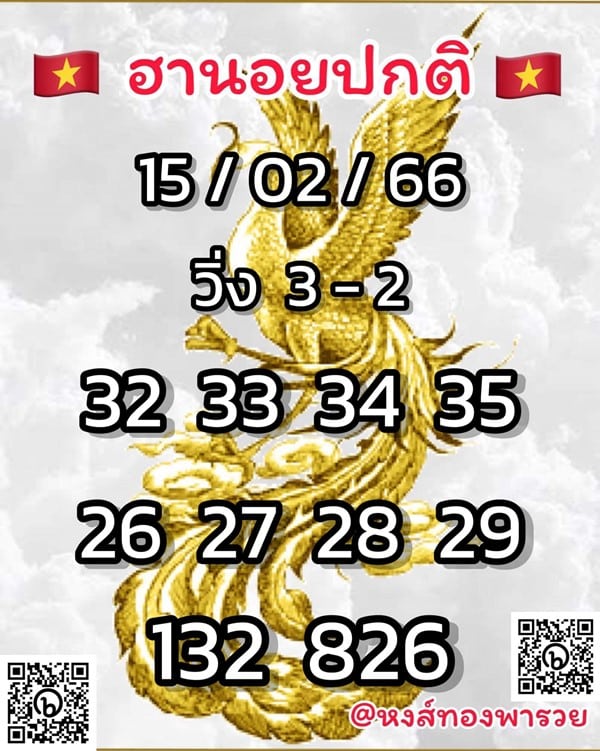 เลขเด็ดหวยฮานอย แนวทางหวยฮานอยวันนี้ 15 กพ 66