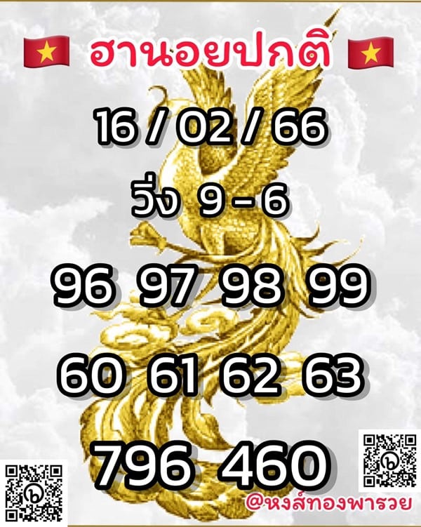 เลขเด็ดหวยฮานอย แนวทางหวยฮานอยวันนี้ 16 กพ 66