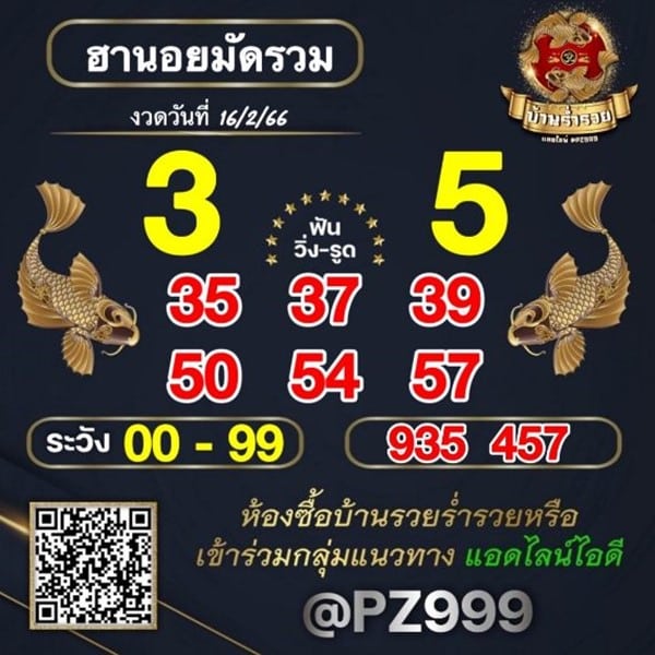 เลขเด็ดหวยฮานอย แนวทางหวยฮานอยวันนี้ 16 กพ 66