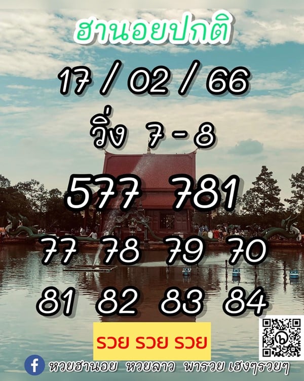 เลขเด็ดหวยฮานอย แนวทางหวยฮานอยวันนี้ 17 กพ 66