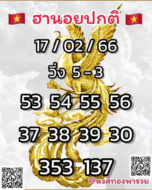 เลขเด็ดหวยฮานอย แนวทางหวยฮานอยวันนี้ 17 กพ 66