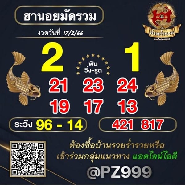 เลขเด็ดหวยฮานอย แนวทางหวยฮานอยวันนี้ 17 กพ 66
