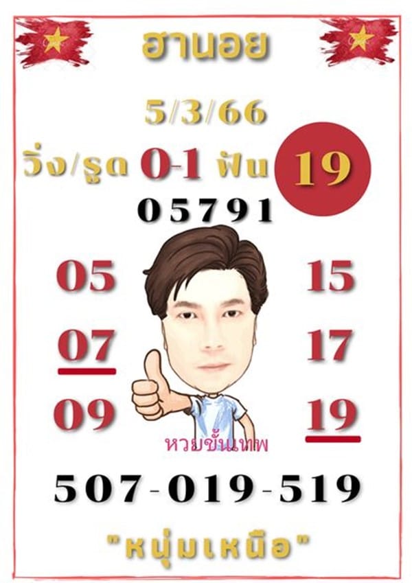 เลขเด็ดหวยฮานอย แนวทางหวยฮานอยวันนี้ 05 มีค 66
