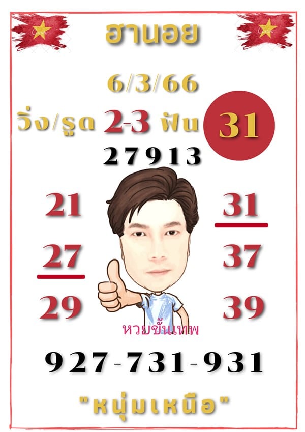 เลขเด็ดหวยฮานอย แนวทางหวยฮานอยวันนี้ 06 มีค 66