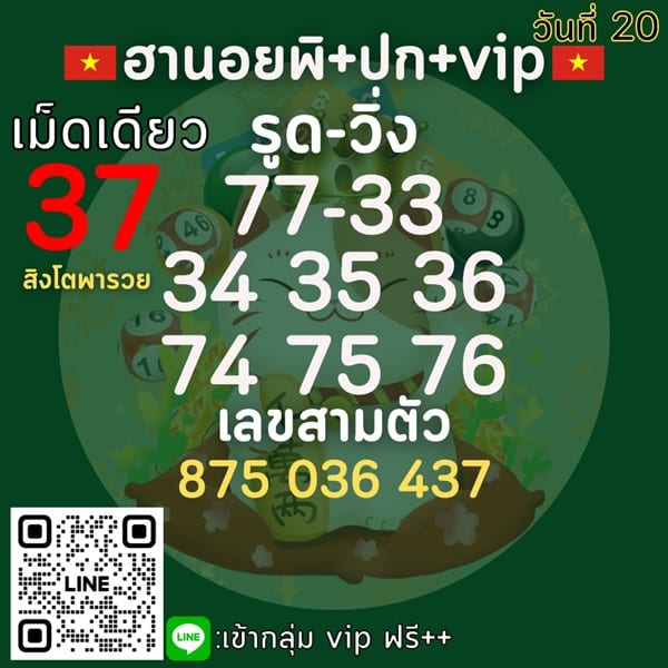 เลขเด็ดหวยฮานอย แนวทางหวยฮานอยวันนี้ 20 มีค 66