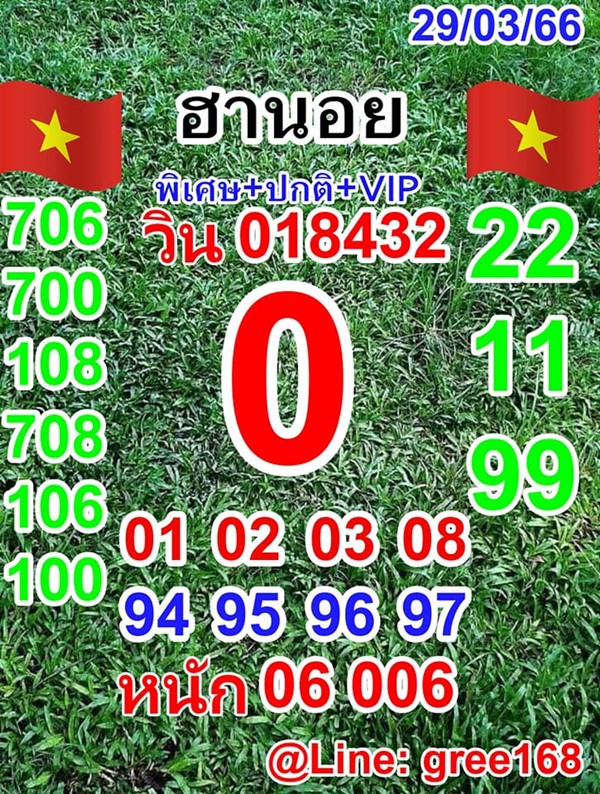 เลขเด็ดหวยฮานอย แนวทางหวยฮานอยวันนี้ 29 มีค 66