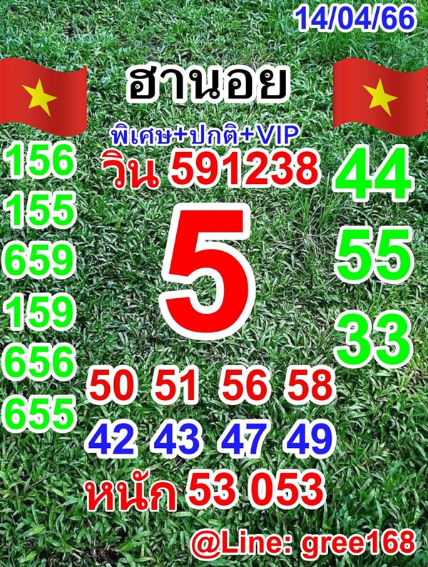เลขเด็ดหวยฮานอย แนวทางหวยฮานอยวันนี้ 14 เมย 66