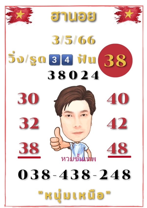 เลขเด็ดหวยฮานอย แนวทางหวยฮานอยวันนี้ 03 พค 66