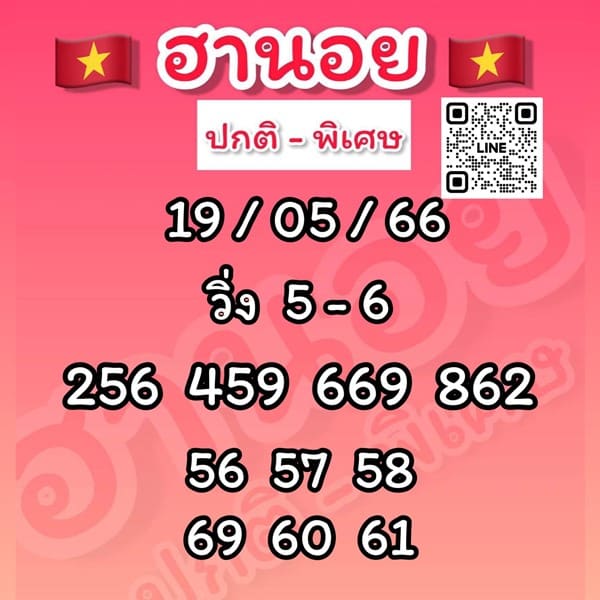 เลขเด็ดหวยฮานอย แนวทางหวยฮานอยวันนี้ 19 พค 66