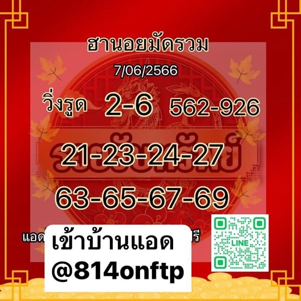 เลขเด็ดหวยฮานอย แนวทางหวยฮานอยวันนี้ 07 มิย 66