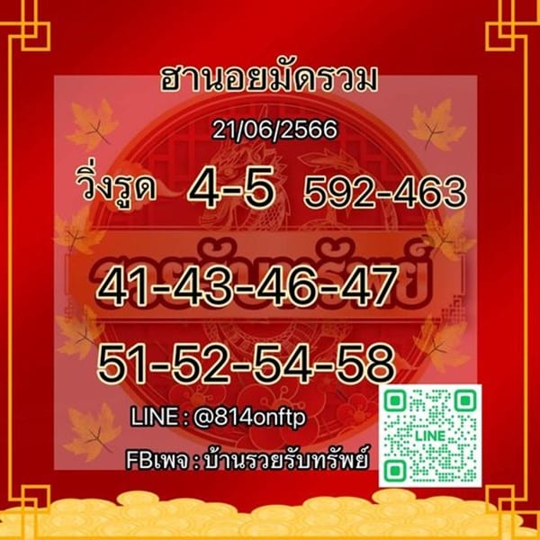 เลขเด็ดหวยฮานอย แนวทางหวยฮานอยวันนี้ 21 มิย 66