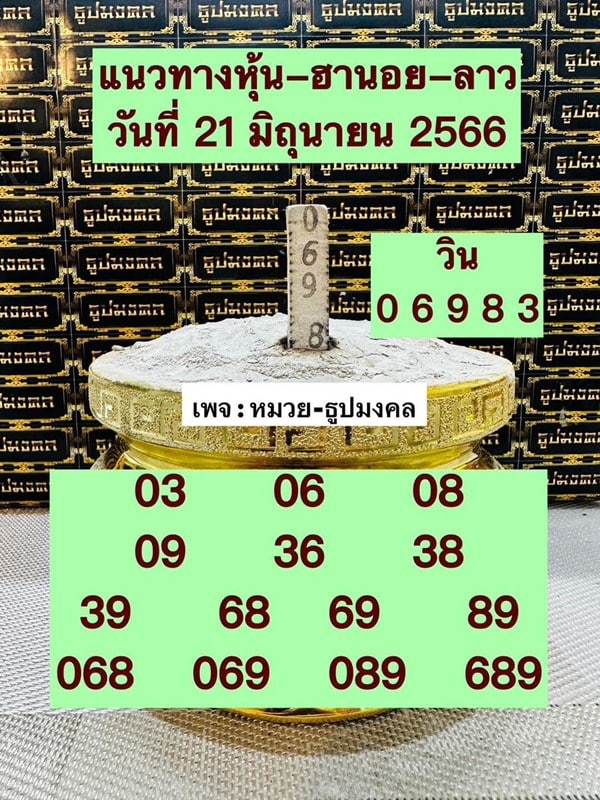 เลขเด็ดหวยฮานอย แนวทางหวยฮานอยวันนี้ 21 มิย 66