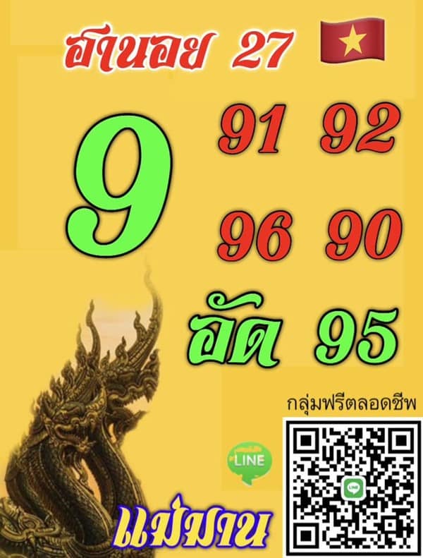 เลขเด็ดหวยฮานอย แนวทางหวยฮานอยวันนี้ 27 มิย 66