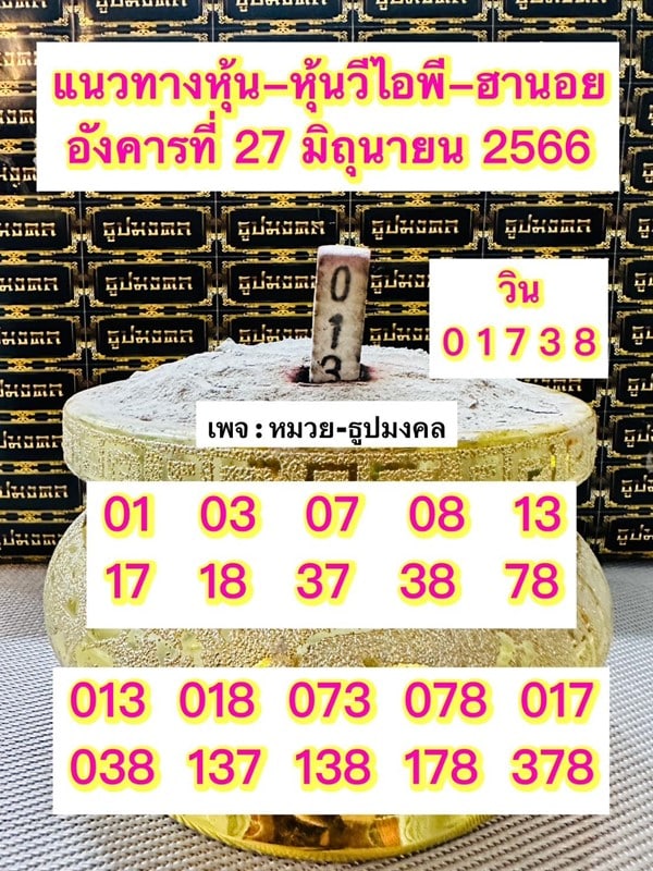 เลขเด็ดหวยฮานอย แนวทางหวยฮานอยวันนี้ 27 มิย 66