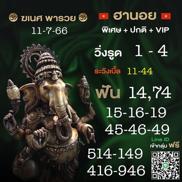 เลขเด็ดหวยฮานอย แนวทางหวยฮานอยวันนี้ 11 กค 66