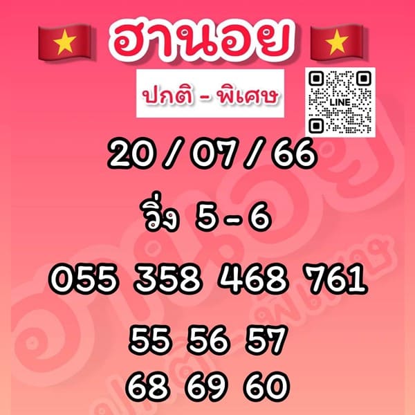เลขเด็ดหวยฮานอย แนวทางหวยฮานอยวันนี้ 20 กค 66