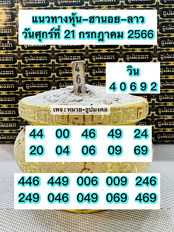 เลขเด็ดหวยฮานอย แนวทางหวยฮานอยวันนี้ 21 กค 66