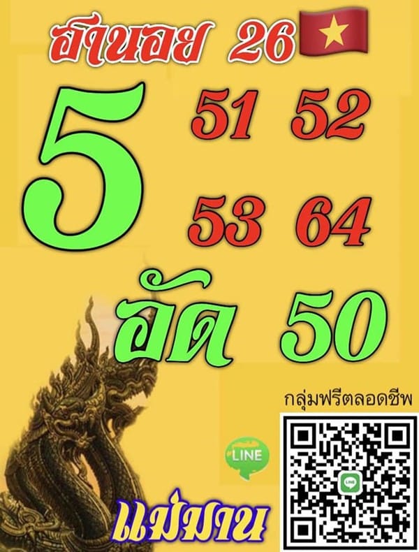 เลขเด็ดหวยฮานอย แนวทางหวยฮานอยวันนี้ 26 กค 66