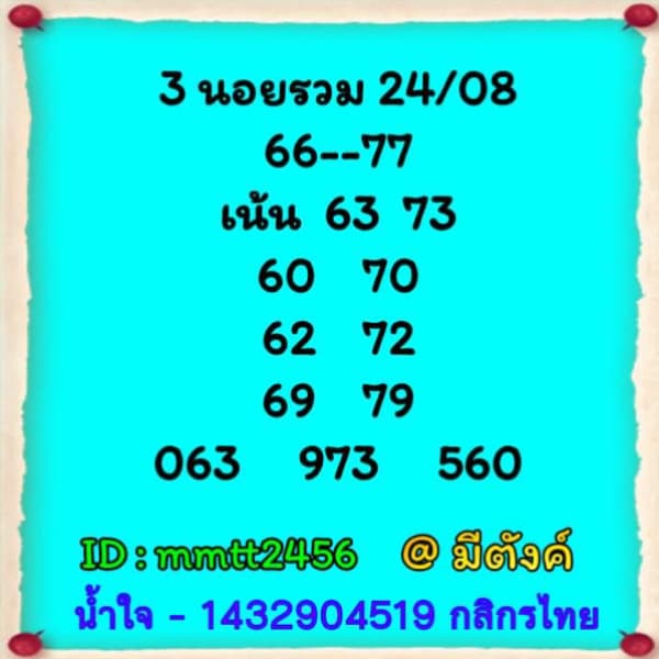 เลขเด็ดหวยฮานอย แนวทางหวยฮานอยวันนี้ 24 สค 66