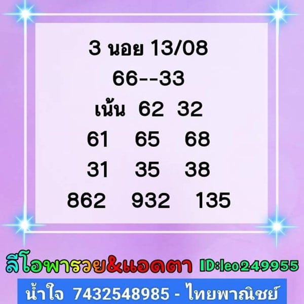 เลขเด็ดหวยฮานอย แนวทางหวยฮานอยวันนี้ 13 สค 66