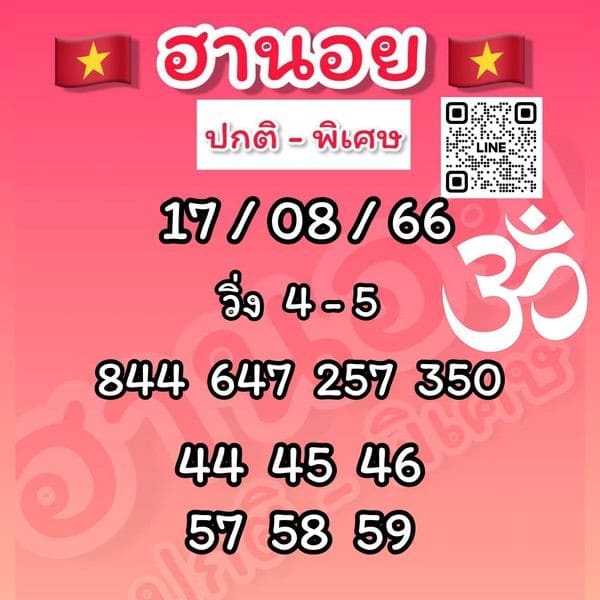 เลขเด็ดหวยฮานอย แนวทางหวยฮานอยวันนี้ 17 สค 66
