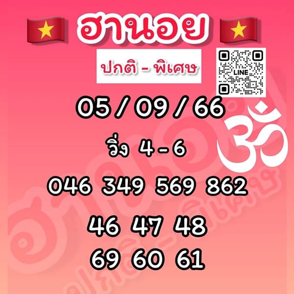 เลขเด็ดหวยฮานอย แนวทางหวยฮานอยวันนี้ 05 กย 66